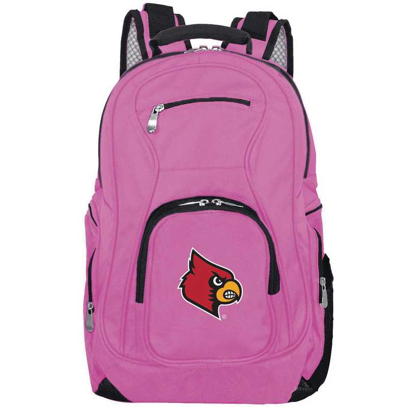 NCAA Louisville Cardinals Backpack Laptop Pink by Mojo Licensing
